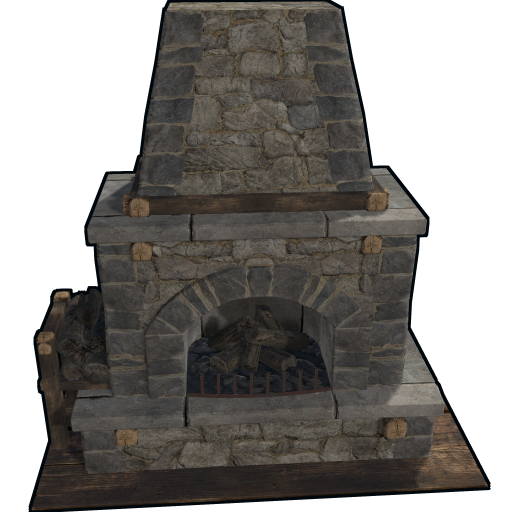 Rust Камин Stone Fireplace